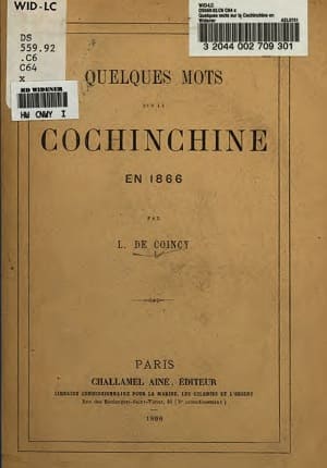 Quelques mots sur la Cochinchine en 1866