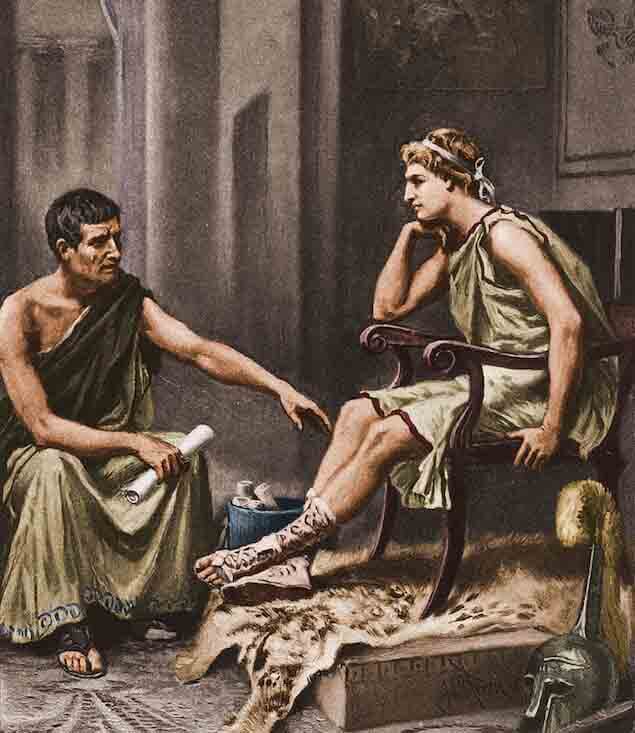 Aristotle và Alexandros Đại đế